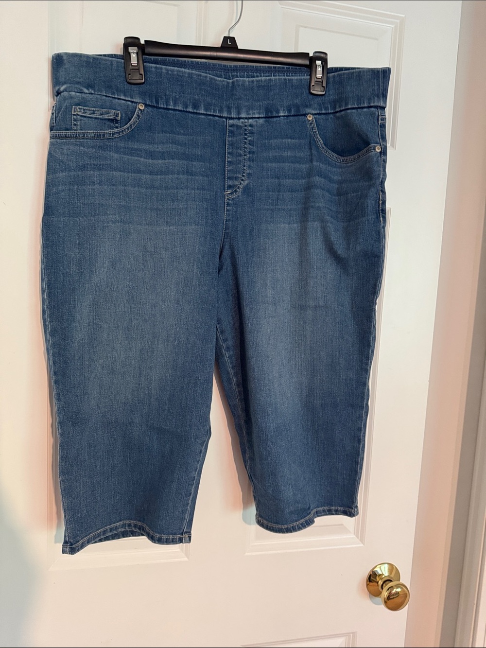 Style & Co. Women's Mid-Blue Denim Bermuda Shorts/Skimmer